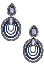 Geometry Oval Cubic Zirconia Earrings E7519