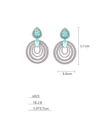 Geometry Oval Cubic Zirconia Earrings E7519