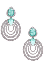 Geometry Oval Cubic Zirconia Earrings E7519