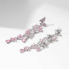 Butterfly Tassel Cubic Zirconia Earrings E7520