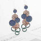 Geometric Circle Cubic Zirconia Earrings E7530