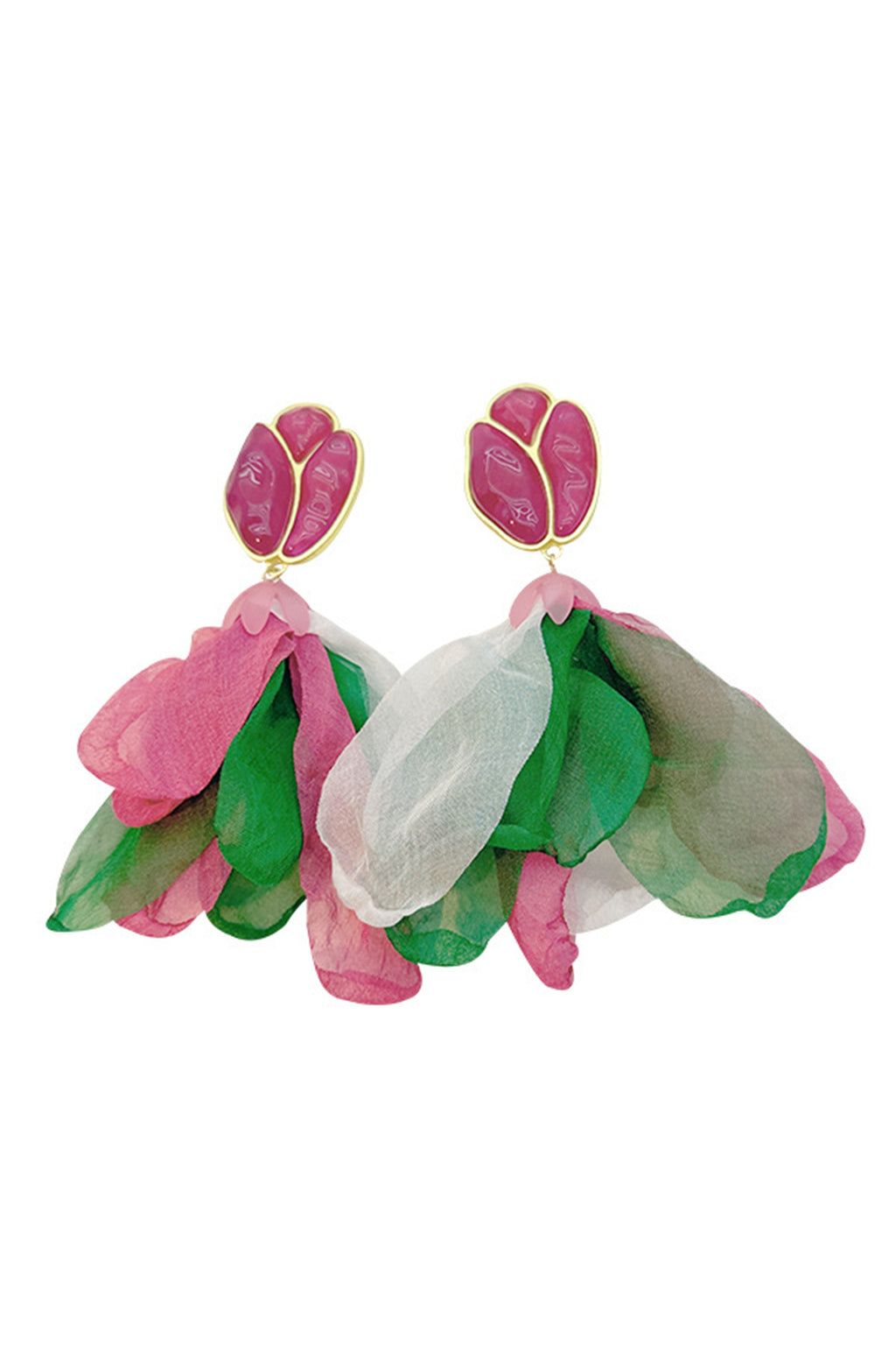 Floral Tulip Gauze Earrings E7605