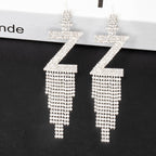Alphabet Rhinestone Tassel Earrings E7614