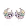 Floral Cubic Zirconia Earrings E7656