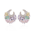 Floral Cubic Zirconia Earrings E7656