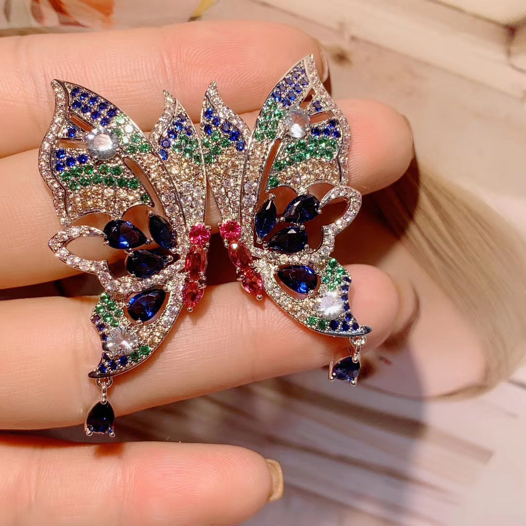 Butterfly Cubic Zirconia Earrings E7657