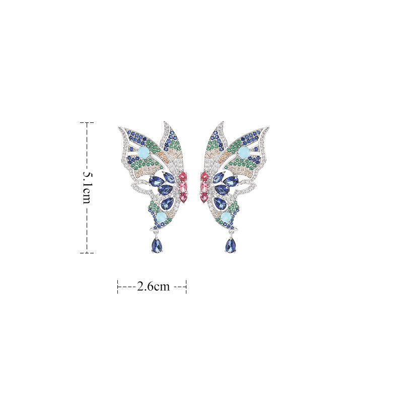 Butterfly Cubic Zirconia Earrings E7657
