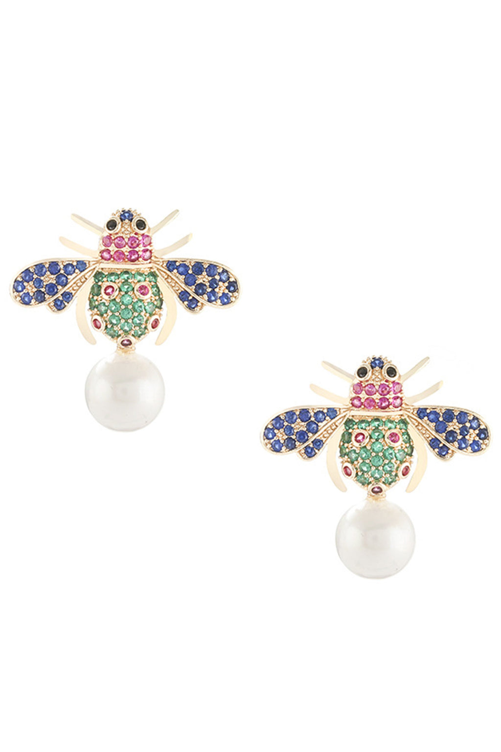 Bee Pearl Cubic Zirconia Earrings E7658