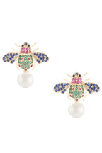 Bee Pearl Cubic Zirconia Earrings E7658