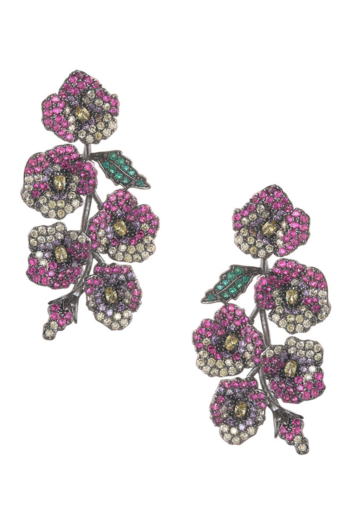 Camellia Cubic Zirconia Earrings E7660