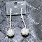 Ball Chains Cubic Zirconia Earrings E7664
