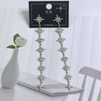 Star Chains Cubic Zirconia Earrings E7665