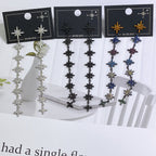 Star Chains Cubic Zirconia Earrings E7665