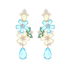 Floral Cubic Zirconia Earrings E7671