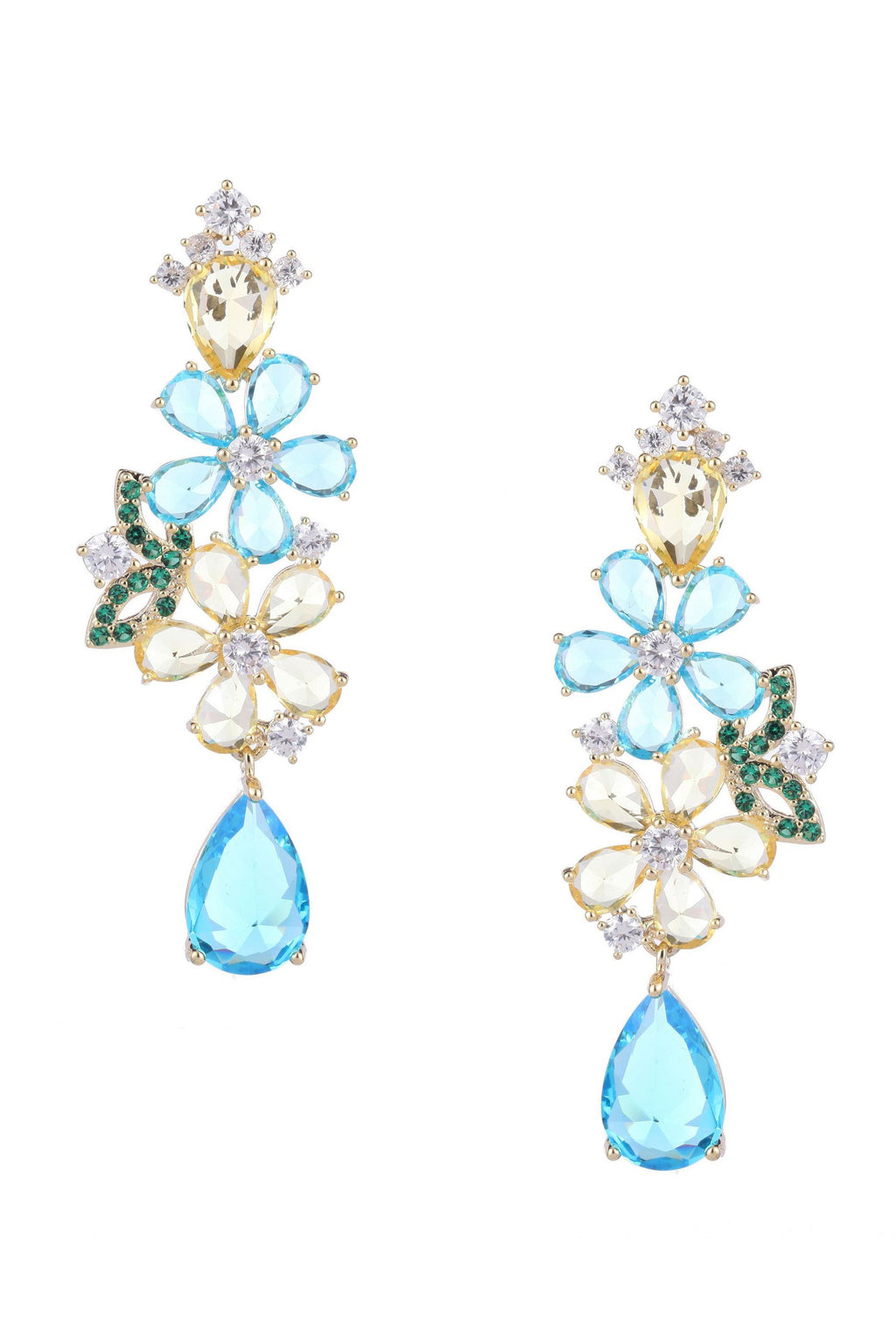 Floral Cubic Zirconia Earrings E7671