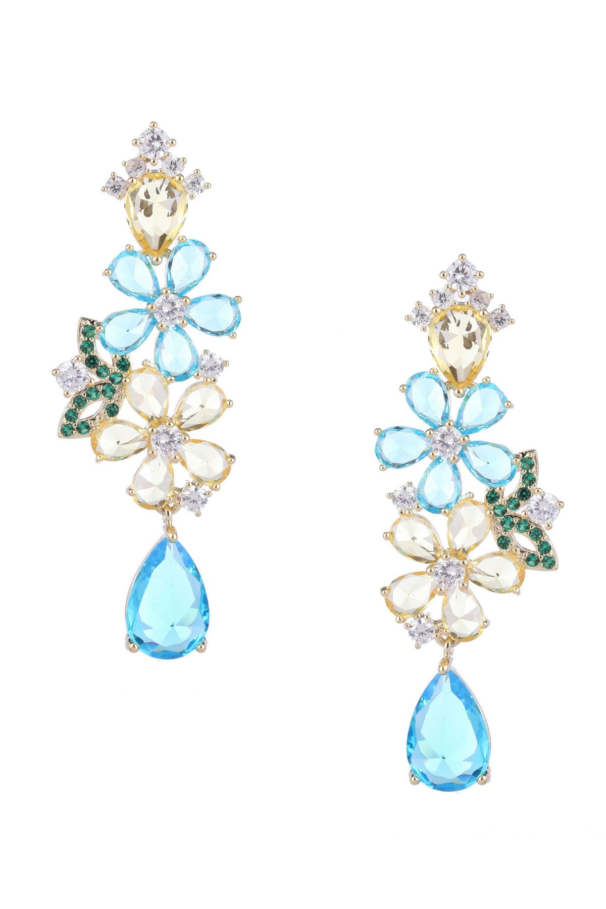 Floral Cubic Zirconia Earrings E7671