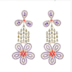 Floral Cubic Zirconia Earrings E7672