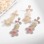 Floral Cubic Zirconia Earrings E7672
