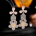 Floral Cubic Zirconia Earrings E7672