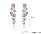 Floral Cubic Zirconia Earrings E7676