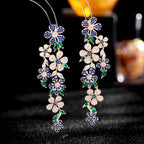 Floral Cubic Zirconia Earrings E7676