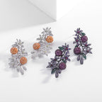 Floral Fruit Cubic Zirconia Earrings E7677