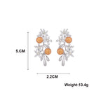 Floral Fruit Cubic Zirconia Earrings E7677