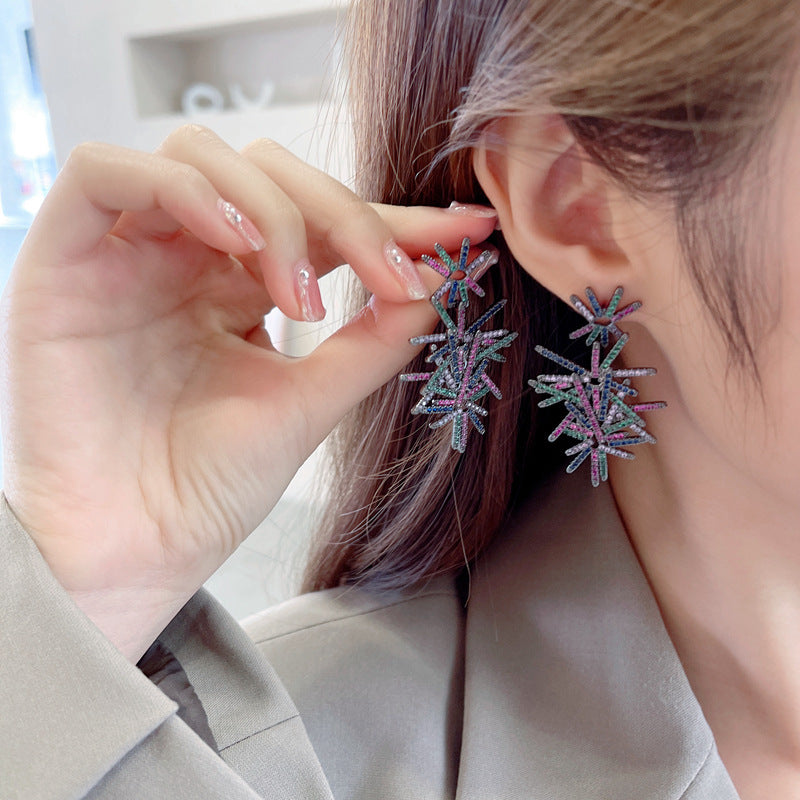 Fireworks Cubic Zirconia Earrings E7678
