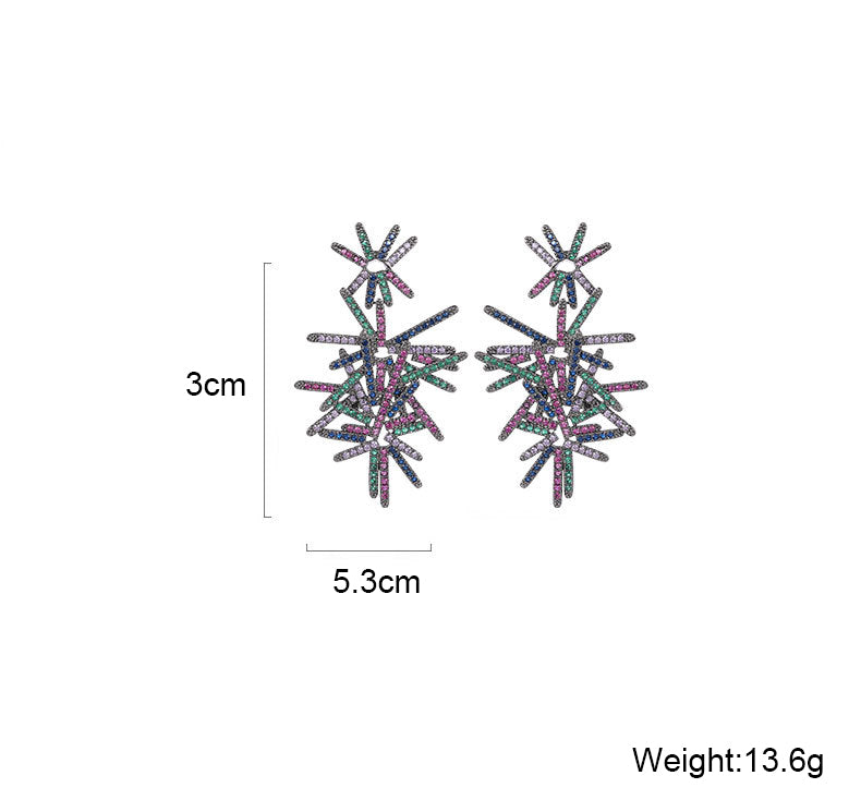 Fireworks Cubic Zirconia Earrings E7678