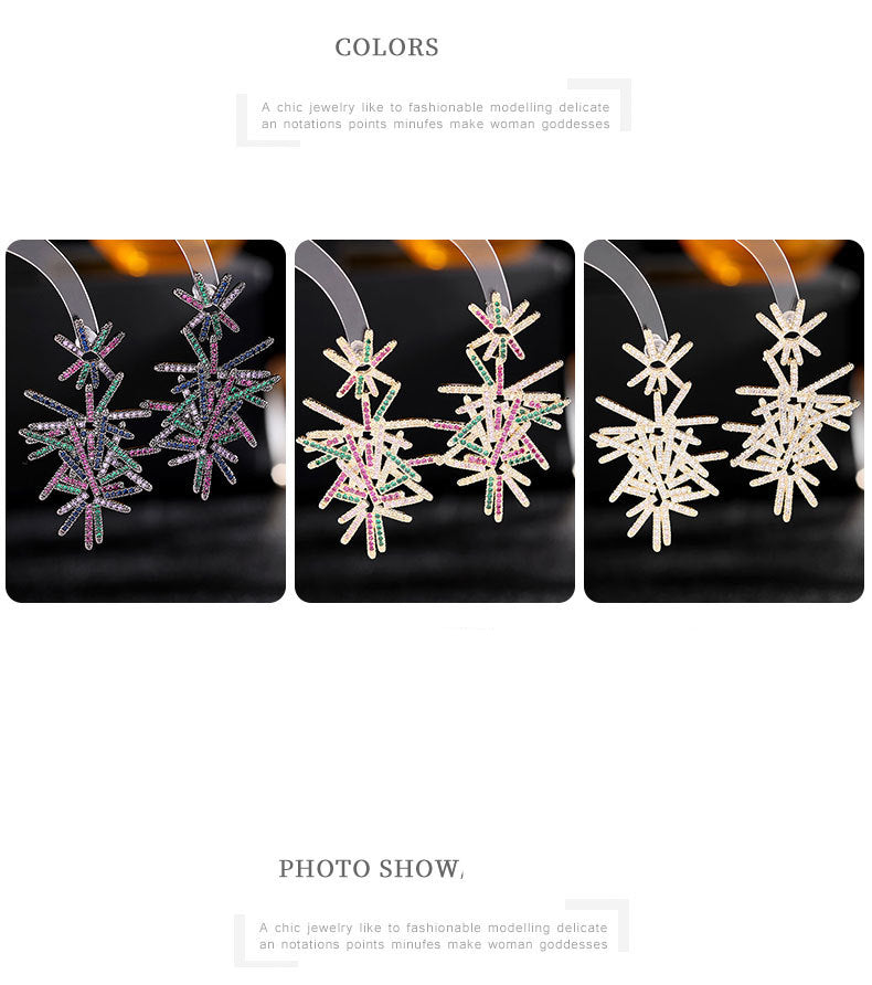 Fireworks Cubic Zirconia Earrings E7678