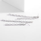 Geometry Tassel Cubic Zirconia Earrings E7679