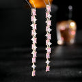 Geometry Tassel Cubic Zirconia Earrings E7679