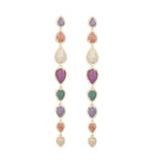 Geometry Tassel Cubic Zirconia Earrings E7680