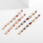 Geometry Tassel Cubic Zirconia Earrings E7680