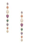Geometry Tassel Cubic Zirconia Earrings E7680