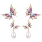 Butterfly Pearl Cubic Zirconia Earrings E7681
