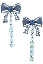 Bow Tassel Cubic Zirconia Earrings E7682