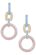 Geometric Circle Cubic Zirconia Earrings E7683
