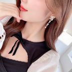 Butterfly Tassel Zirconia Earrings E7684