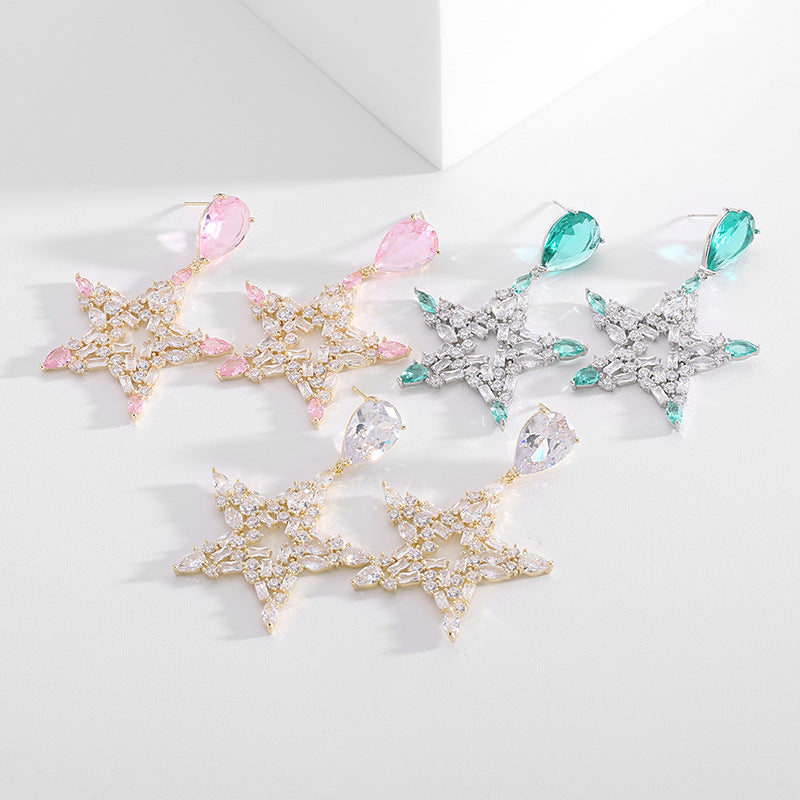 Star Cubic Zirconia Earrings E7690