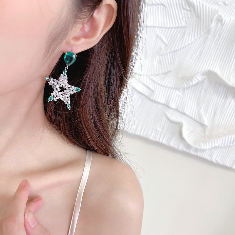 Star Cubic Zirconia Earrings E7690