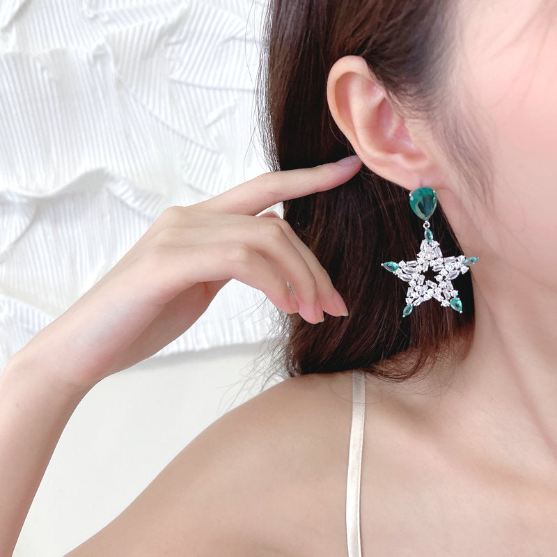 Star Cubic Zirconia Earrings E7690
