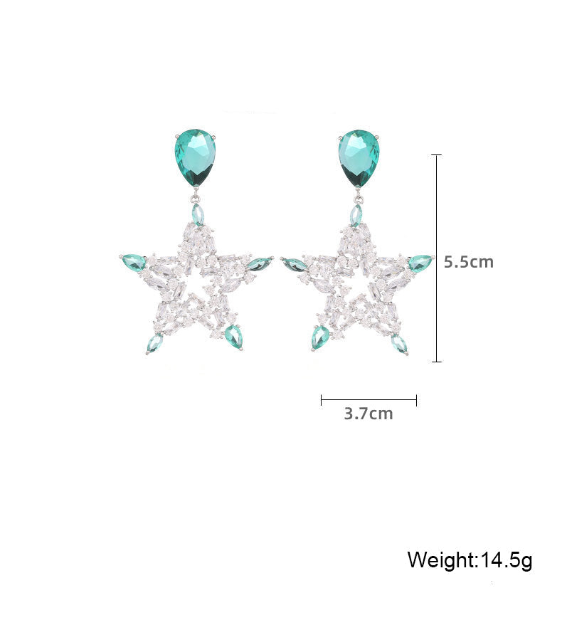 Star Cubic Zirconia Earrings E7690