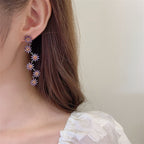 Snowflake Cubic Zirconia Earrings E7692