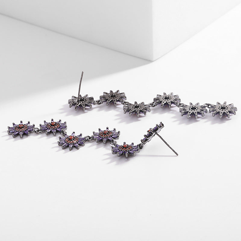 Snowflake Cubic Zirconia Earrings E7692