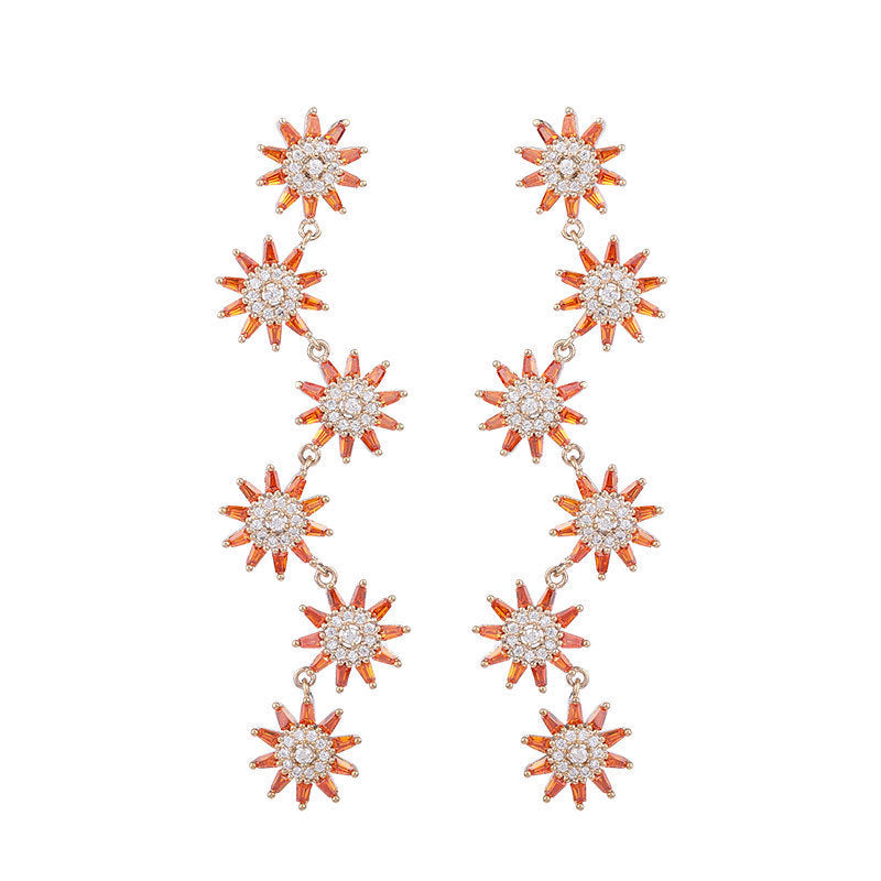 Snowflake Cubic Zirconia Earrings E7692