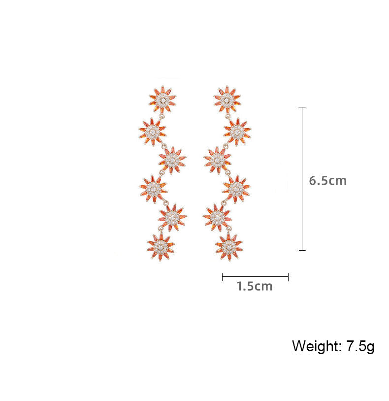Snowflake Cubic Zirconia Earrings E7692
