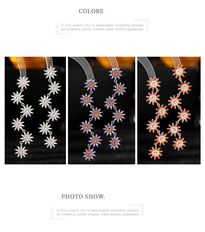 Snowflake Cubic Zirconia Earrings E7692