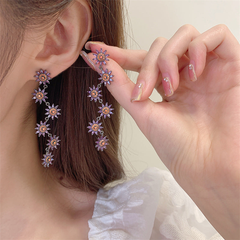 Snowflake Cubic Zirconia Earrings E7692