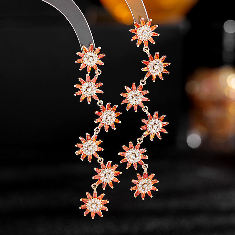 Snowflake Cubic Zirconia Earrings E7692